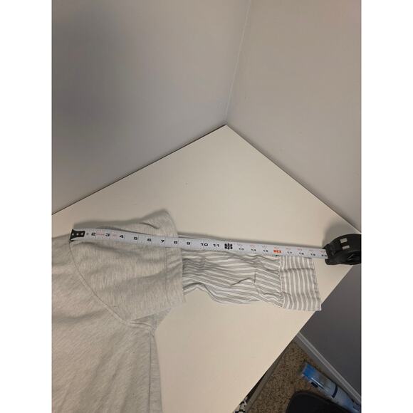 Zara Women's Medium Contrast Sweatshirt Striped Sleeves Minimalist Cozy Casual - Picture 4 of 7